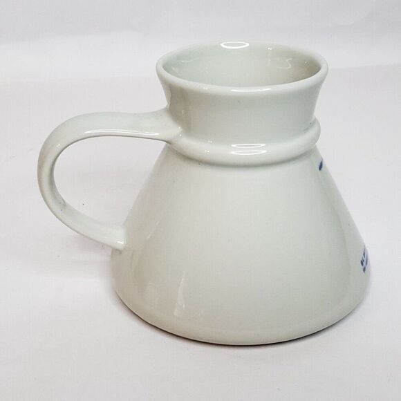 Wide Bottom Coffee Mug Country Cow Flowers Ceramic No Spill - Picture 3 of 6